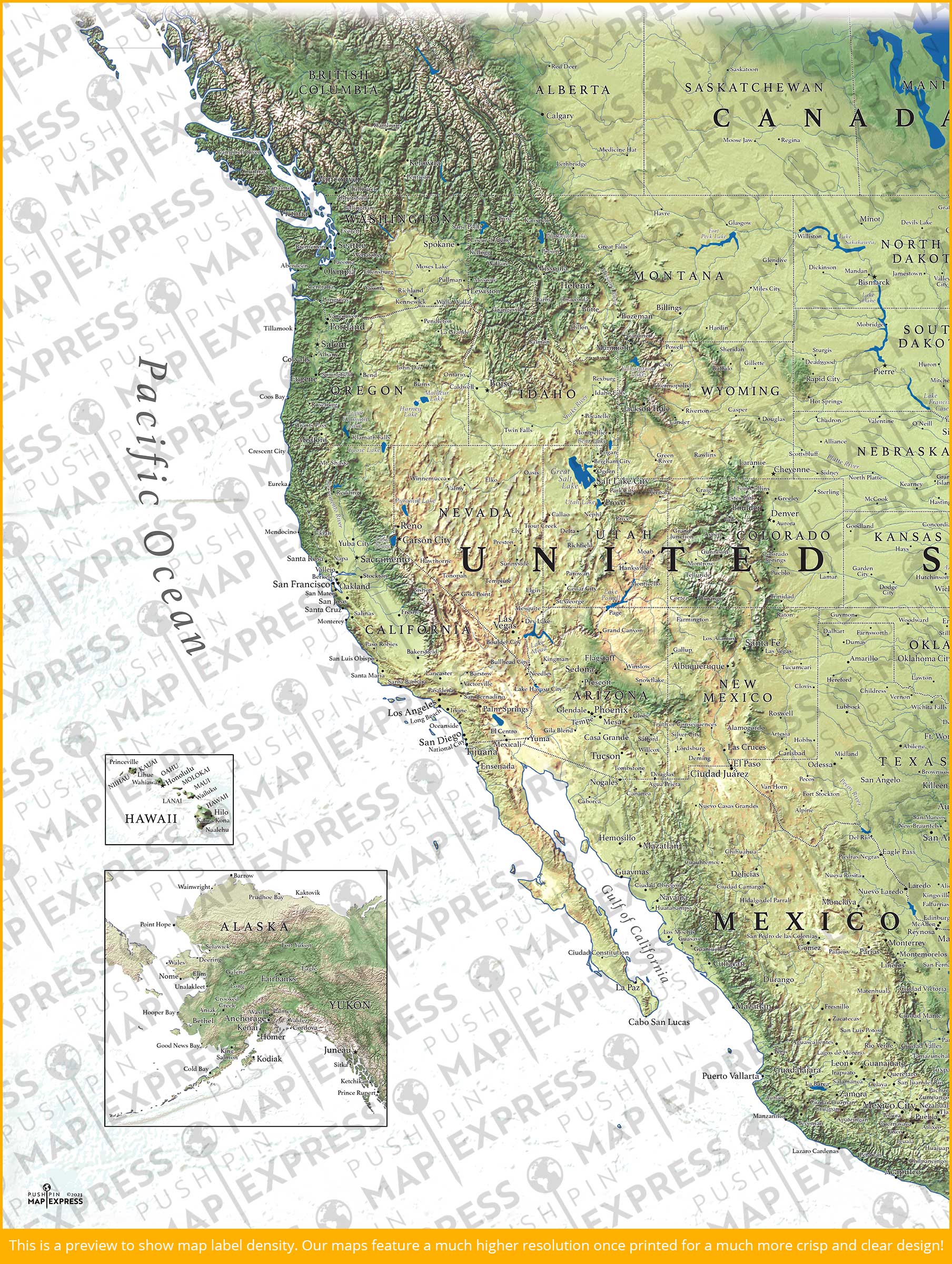 The Adventurer USA Push Pin Travel Map