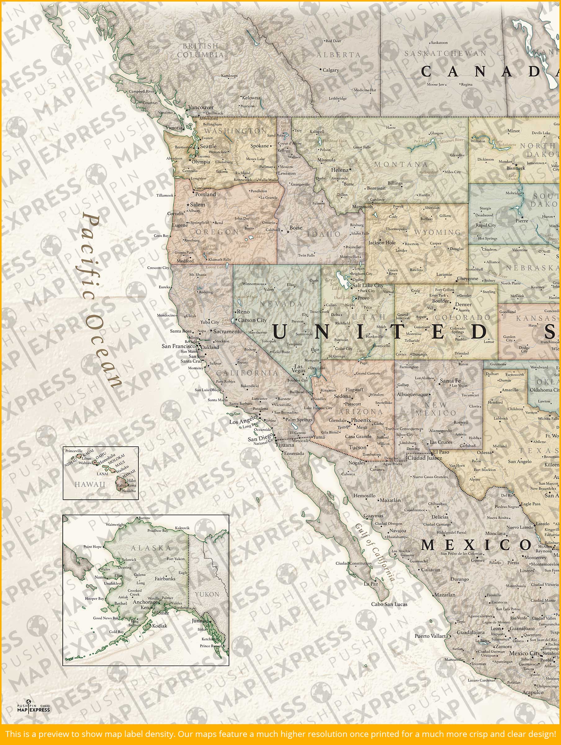 The Trailblazer USA Push Pin Travel Map