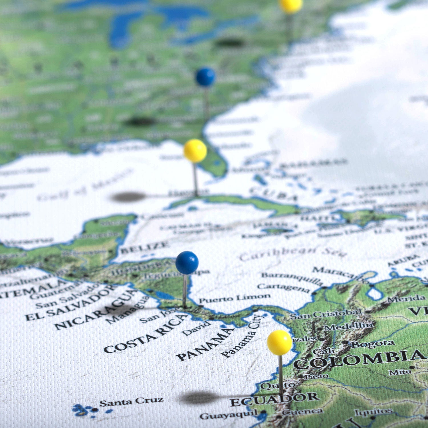 The Adventurer World Push Pin Travel Map