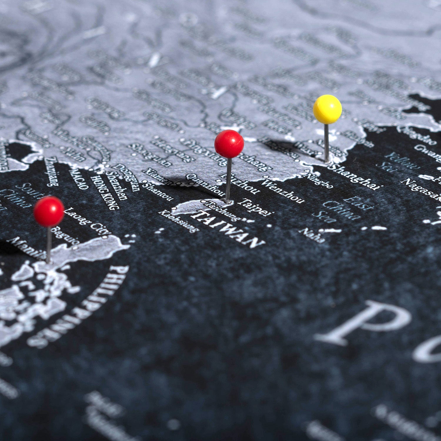 The Night Voyager World Push Pin Travel Map