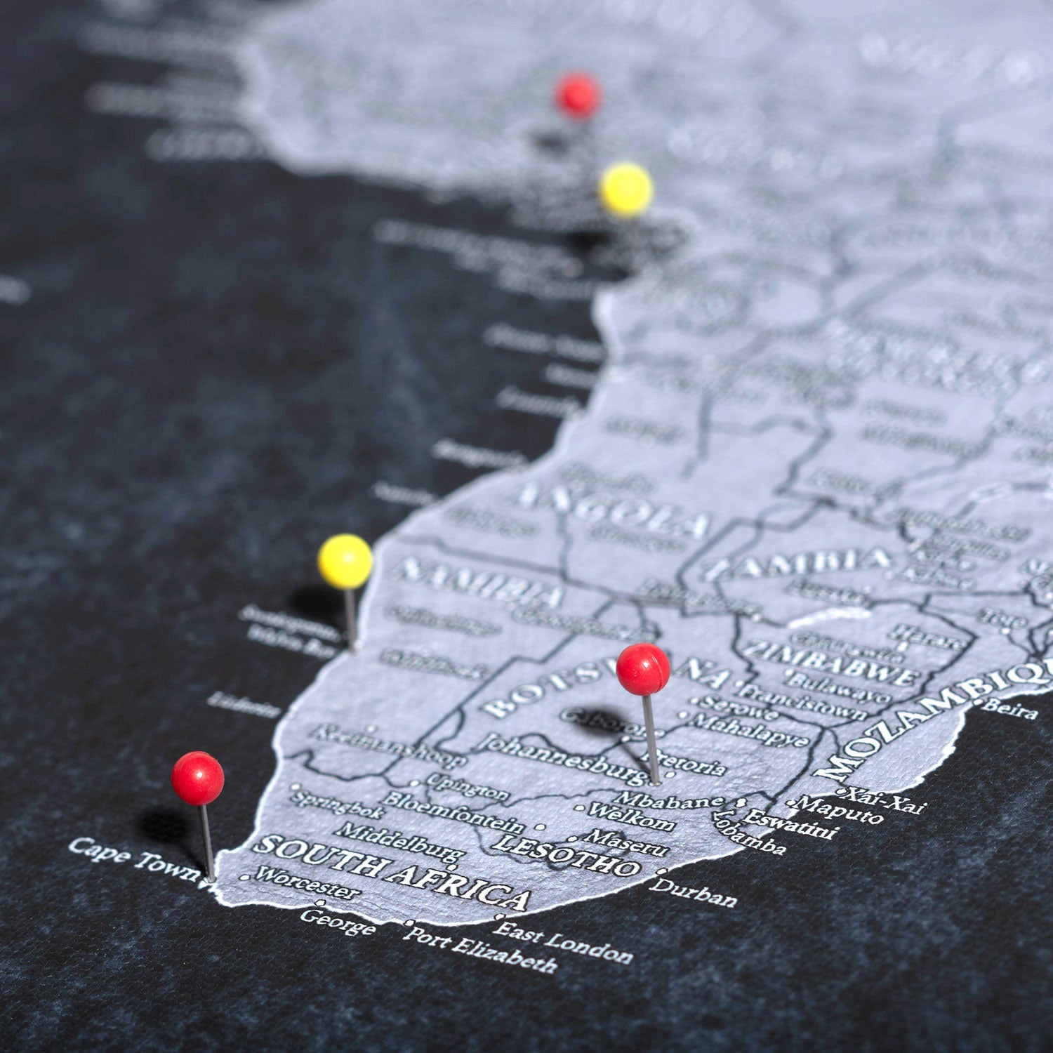 The Night Voyager World Push Pin Travel Map