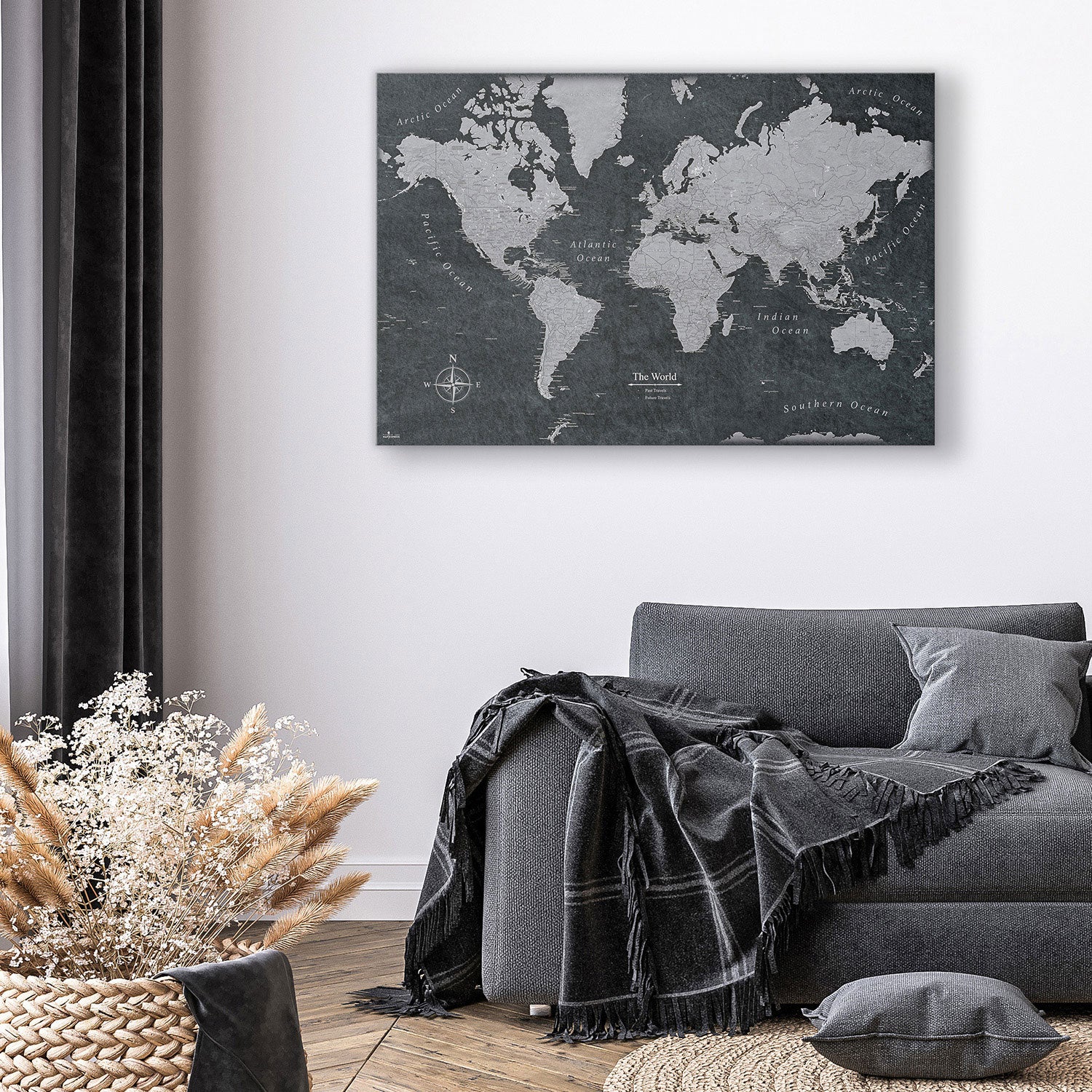 The Night Voyager World Push Pin Travel Map