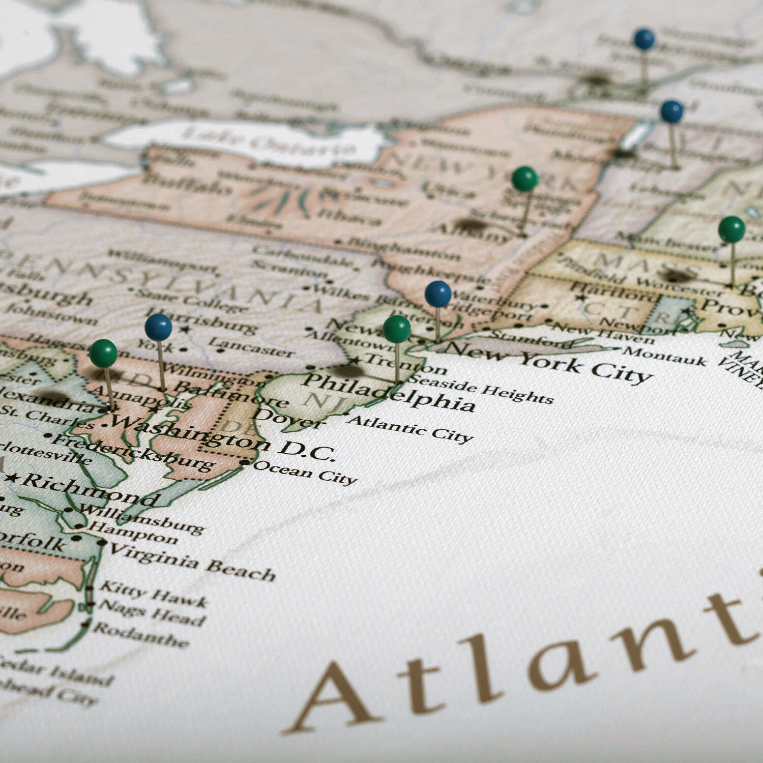 The Trailblazer USA Push Pin Travel Map