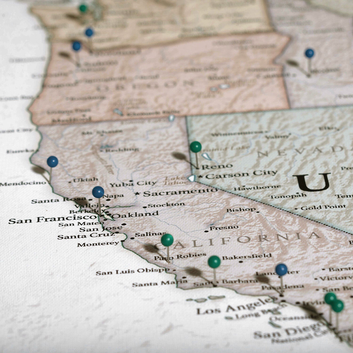 The Trailblazer USA Push Pin Travel Map