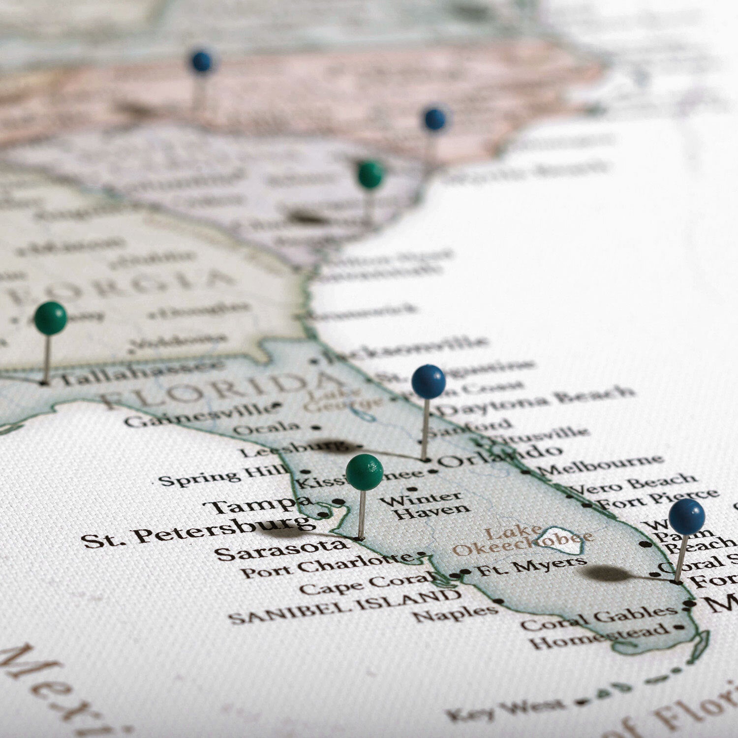 The Trailblazer USA Push Pin Travel Map