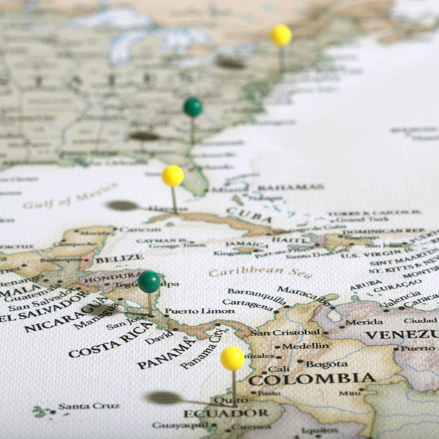 The Trailblazer World Push Pin Travel Map