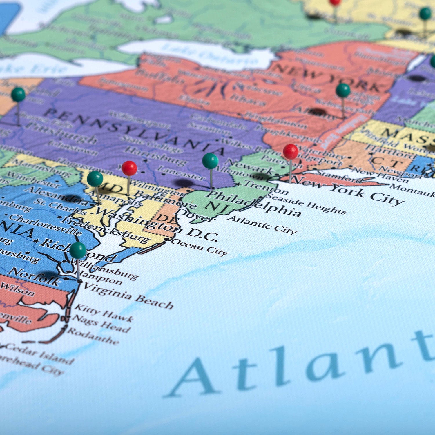 The Wanderer USA Push Pin Travel Map