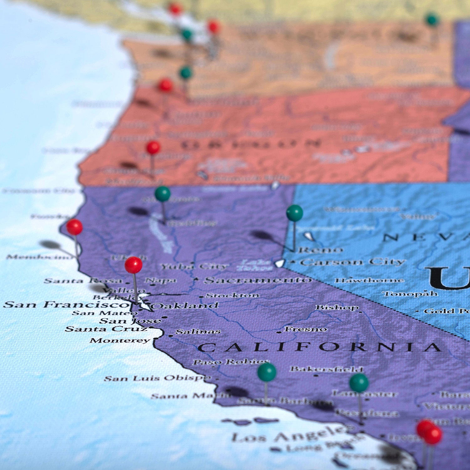 The Wanderer USA Push Pin Travel Map