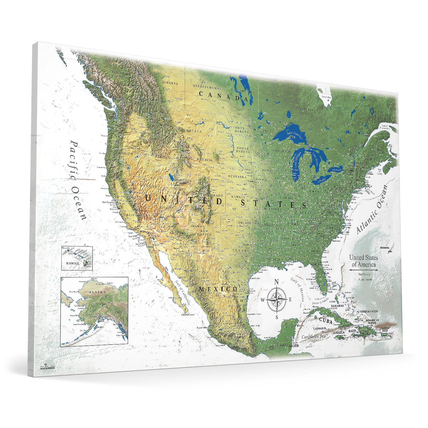 The Adventurer USA Push Pin Travel Map