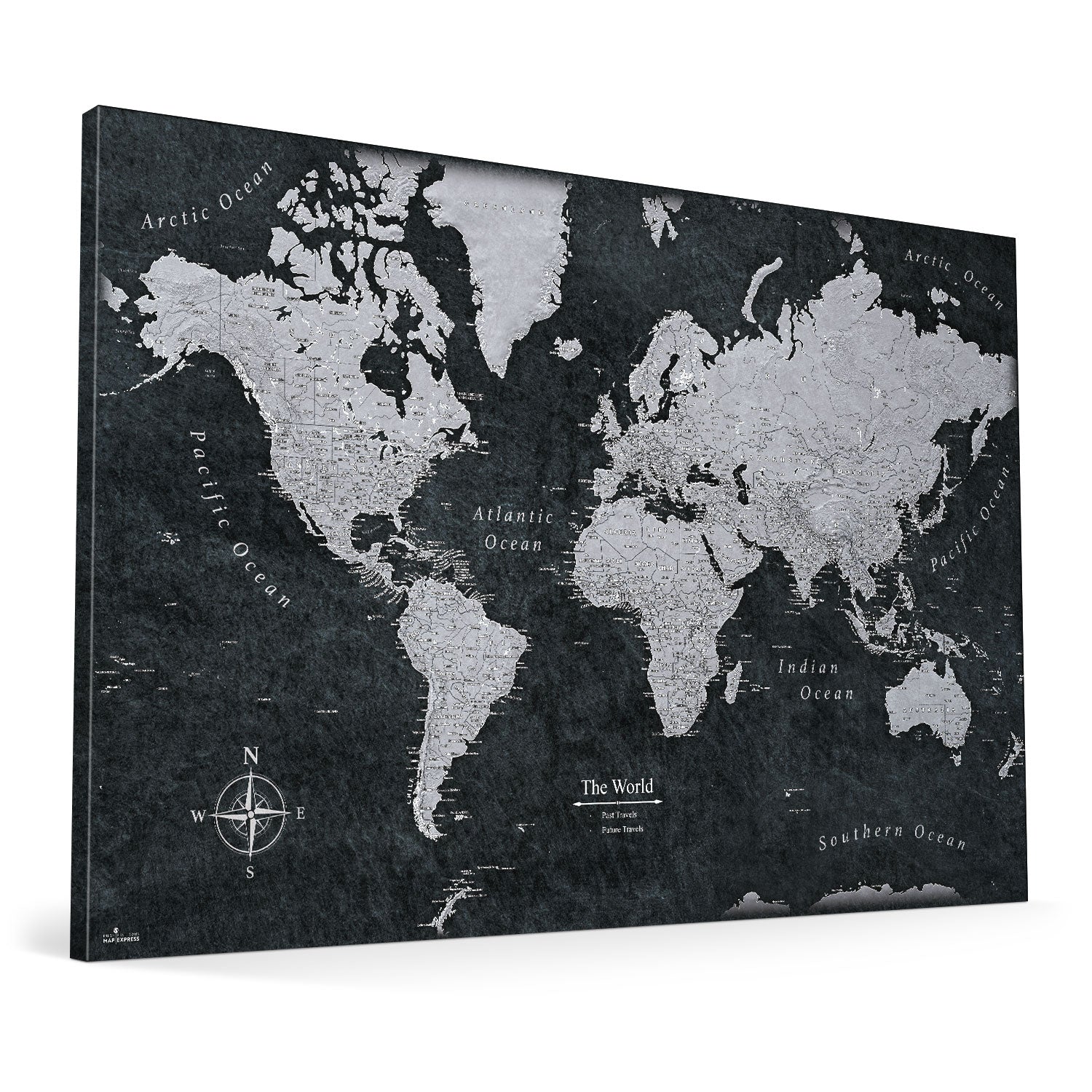 The Night Voyager World Push Pin Travel Map
