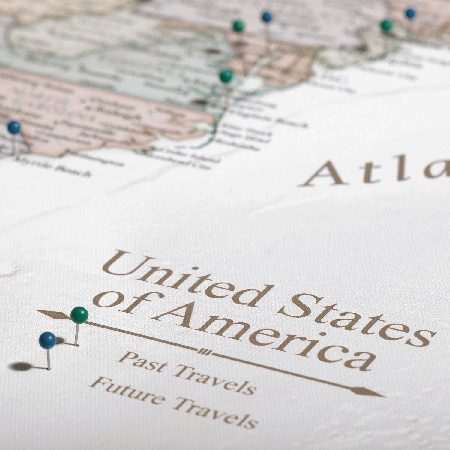 The Trailblazer USA Push Pin Travel Map