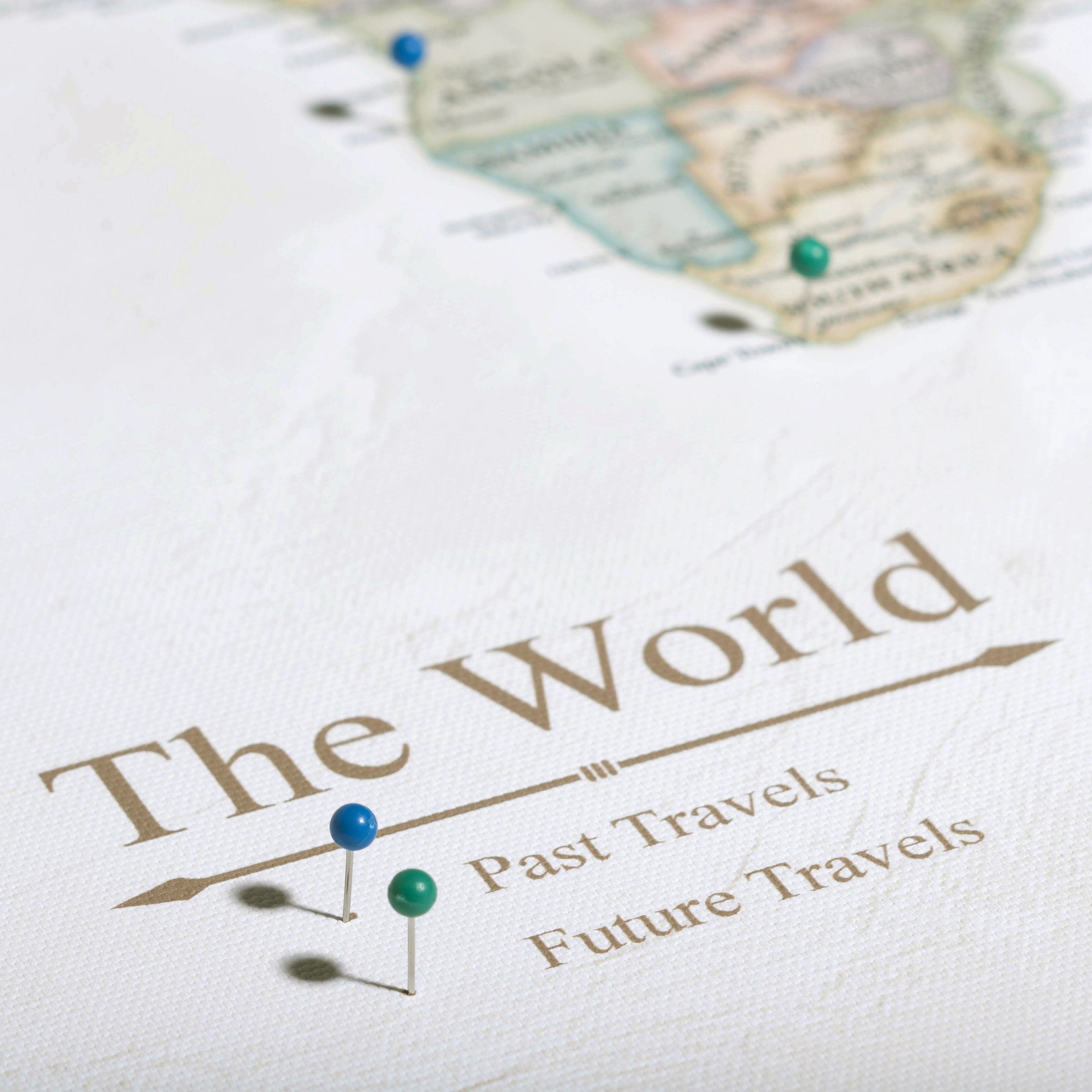 The Trailblazer World Push Pin Travel Map