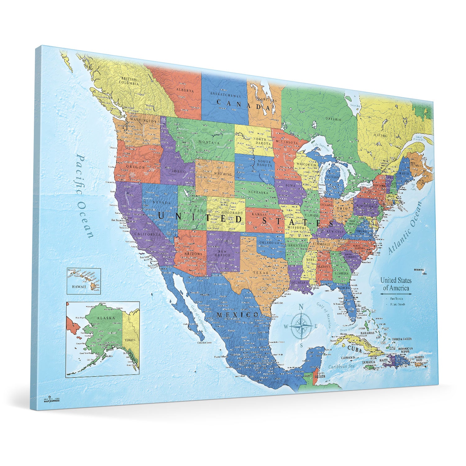 The Wanderer USA Push Pin Travel Map